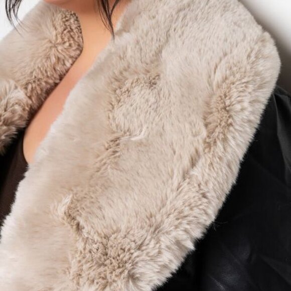 PLUS AZALEA WANG FUR TRIM COVERGIRL CROP JACKET ( BRAND NEW !!! ) - Picture 2 of 9